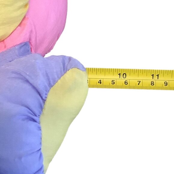 Vtg 1990 Prestige Toy Nylon Easter Bunny Rabbit Plush Stuffed Animal 9"x9" Toy - Picture 6 of 7